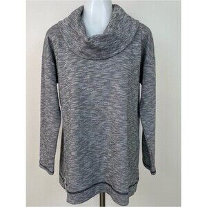 Talbots Black Comb Textured Cowl Neck Sweater NWT